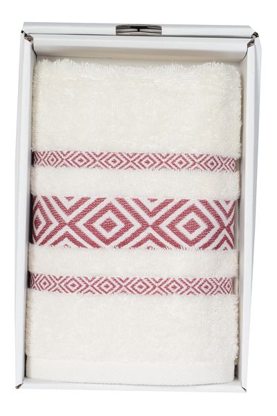 bursa havlu 100% Cotton Hand and Face Towel Claret Red Diamond Pattern
