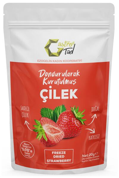 GASTROTAD Dondurularak Kurutulmuş Çilek 20 Gr Anadolu Kadınına Destek