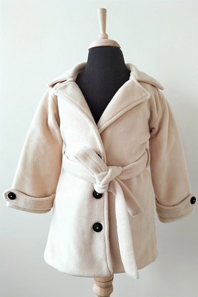 ipek atlas 1-14 Years Old Boy Muslin Lined Natural Trench Coat