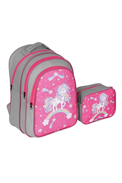 Relaxion 1112 Kız 3 Gözlü Takım Çanta Unıcorn