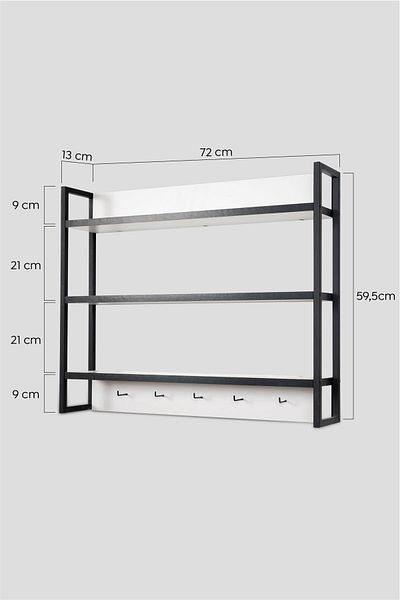 Mudesa Wall Mounted Modern Kitchen Spice Rack Hanging Terek Spice Rack