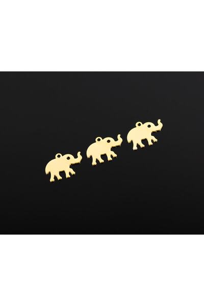 yfhobi 4 Adet- 12x16 Mm Altın Kaplama (kararmaz), Fil Desenli Pul, Takı Malze...