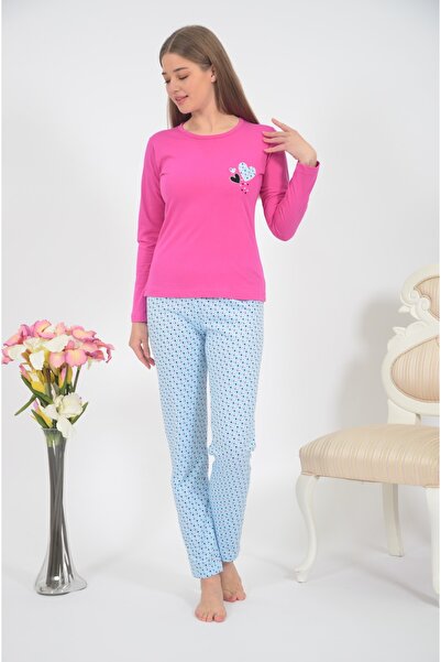 STYLE SENFONİ Uzun Kol Yazlık Bisiklet Yaka Pijama