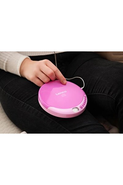 Lenco Taşınabilir Cd Çalar Discman Şarj Özellikli Pembe Cd-011 Pk