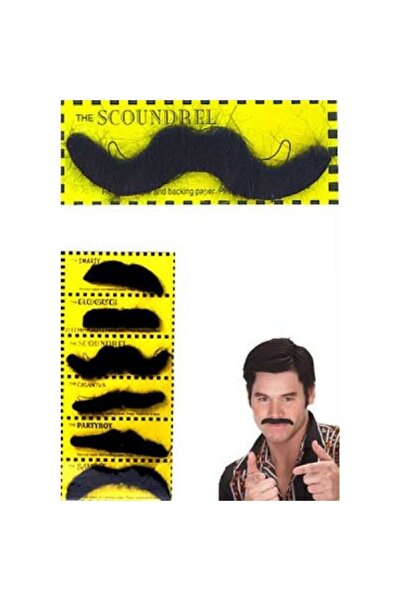 Happyland Takma Bıyık Seti 10'lu Kostüm Bıyık Çeşitleri Gösteri Bıyığı