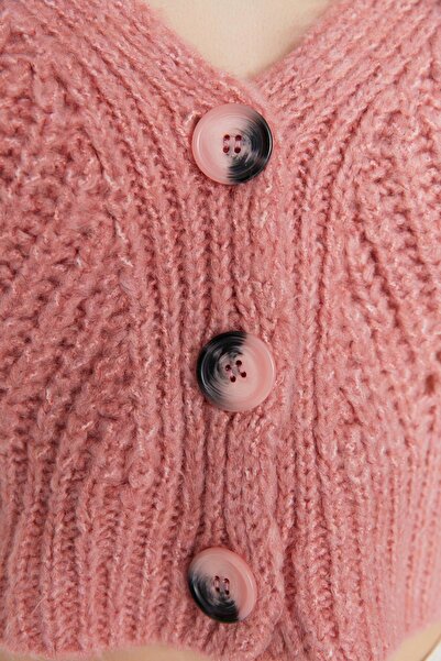 Trendyol Collection Puha textúrájú púderes kötöttáru kardigán - TWOAW21HI0017