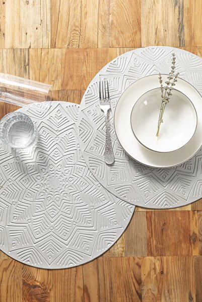 English Home Πεόνια Πολυουρεθάνη 2-συνδεόμενη Σουπλά 38 εκ. Ασημί