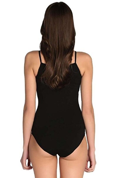julude Black Tutku Women's Rope Strap Bodysuit Undershirt