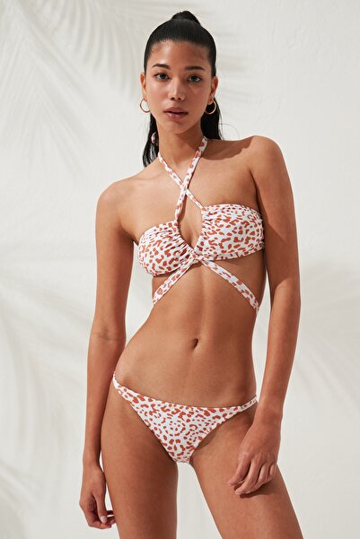 Beach&Beyond Kadın Nude Leopar Çoklu Bağlamalı Bikini Üstü
