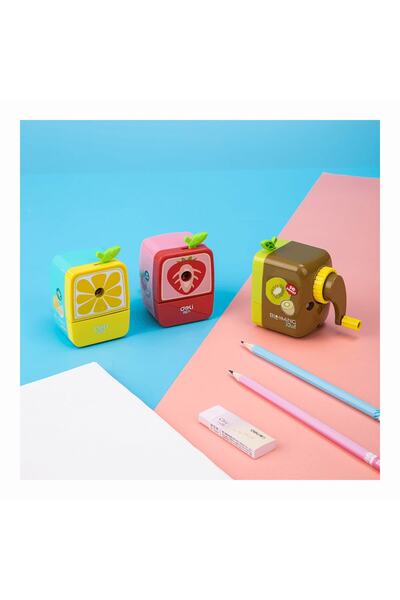Deli 0671 Model Tabletop Pencil Sharpener Fruits