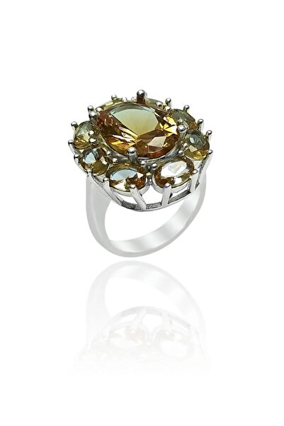 Midyat Nurtaş Gümüş Elips Model Zultanit Taşlı Gümüş Yüzük