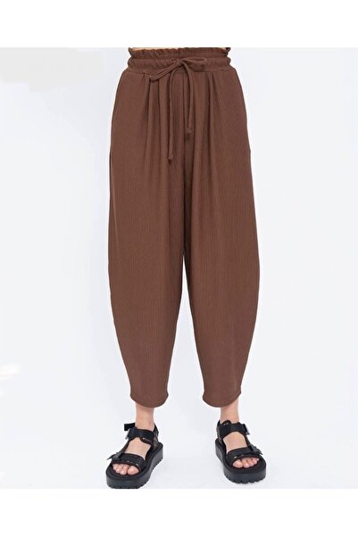 Miyu Accessories Miyu Örme Kahve Pantalon