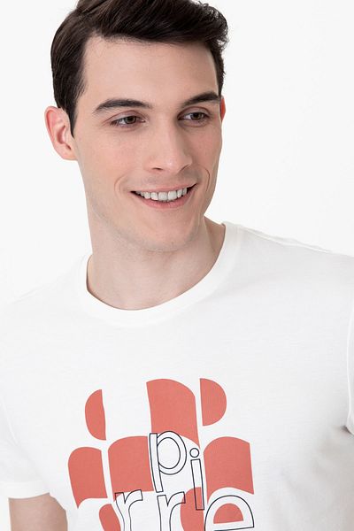 Pierre Cardin Ανδρικό T-Shirt Ecru - G021Sz011.000.1369956