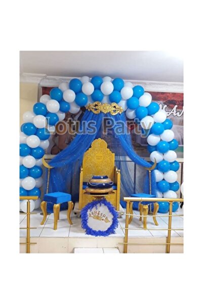 LOTUS PARTY 200 Pieces - Circumcision Wedding Themed Balloon Chain Set ( Blue...