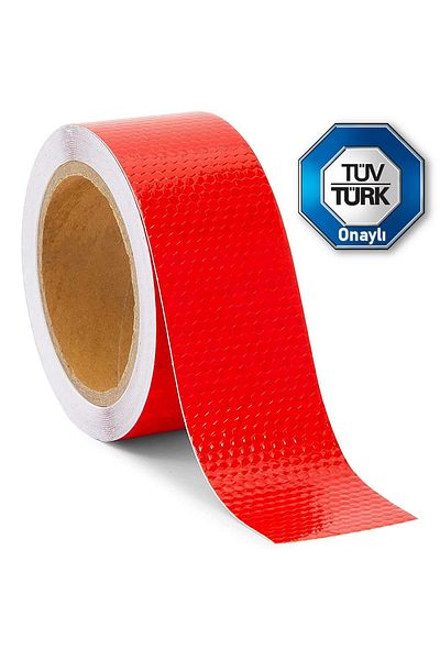 Telvesse Reflective Reflective Strip Tape Tuvturk Compatible C E1 Approved Tape Red 50 Meters 1 Ball