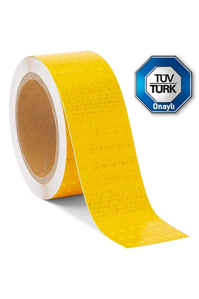 Telvesse Reflective Reflective Strip Tape Tuvturk Compatible C E1 Approved Tape Yellow 50 Meters 1 Ball