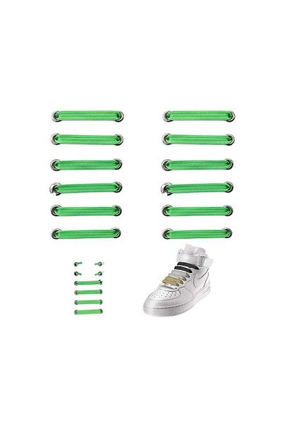 Dopar Practical Flat Flexible Shoelaces Elastic Laces 1 Pair-12 Pieces