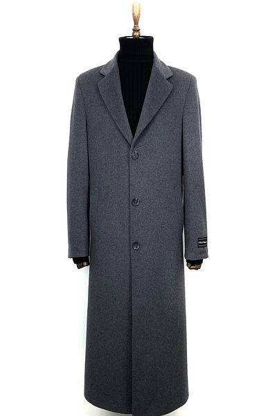 ŞAN GİYİM 1080 Men's Gray Jacket Collar Long Coat