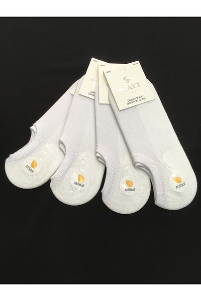 Slayt 4 τεμάχια Cotton Modal Mixed Solid Color Λεπτά καλοκαιρινά ανδρικά αόρατα μποτάκια (Sneakers)