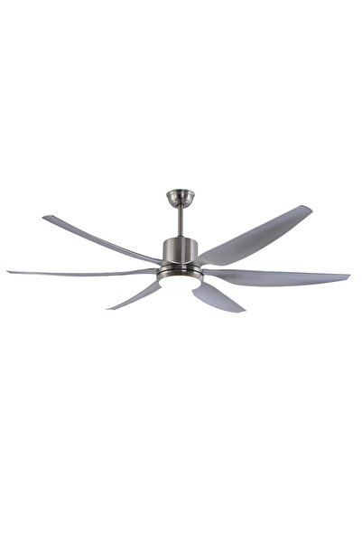 Oğuzhan Alaçatı Dc Motor Mat Nikel - 168 cm. Aydınlatmalı Ve Uzaktan Kumandal...