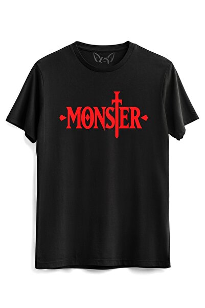 Alfa Tshirt تيشيرت مونستر أنمي أسود