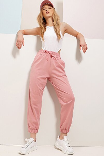 Trend Alaçatı Stili Sweatpants - Pink - Slim