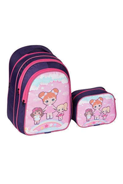 Relaxion 1112 Kız 3 Gözlü Takım Çanta Kızlar