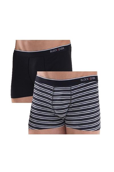Blackspade Stripes 2 Pack Μαύρα Μπόξερ