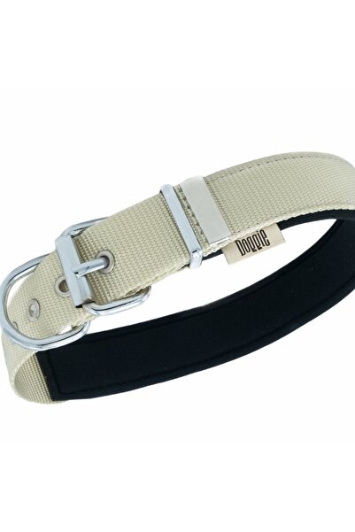 Doggie Konforlu Dokumadan El Yapımı Çivili Köpek Boyun Tasması 3x42-50cm K.haki