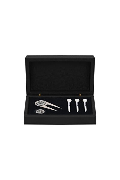 zekupp Profesyonel 3 Tee Işaretliyici Ve Şapka Klipsli Deri Kutu Golf Seti