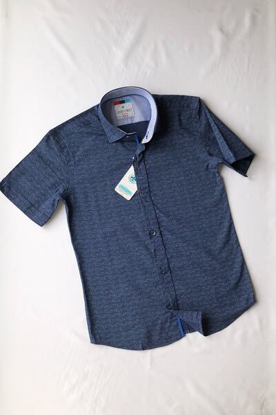 Louis Kids Round Striped Short Sleeve Children's Shirt