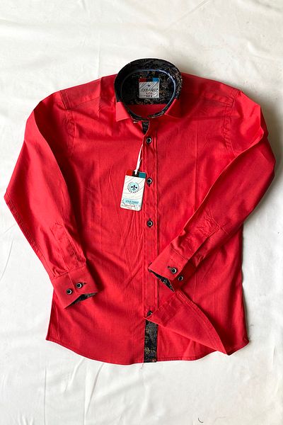 Louis Kids Pink Turquoise Detailed Children's Shirt