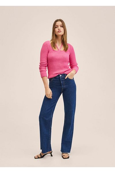 MANGO Woman Pullover mit Schleifenkragen