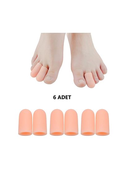 Bunyon 6pcs Foot Little Finger Middle Finger Ring Finger Protector Ingrown Nail Bone Protector Silicone Hose