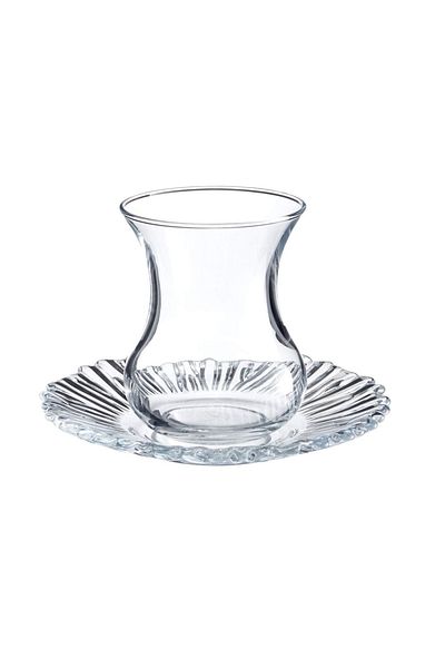 Paşabahçe Aurora Tea Set for 6 People 12 Pieces 95961