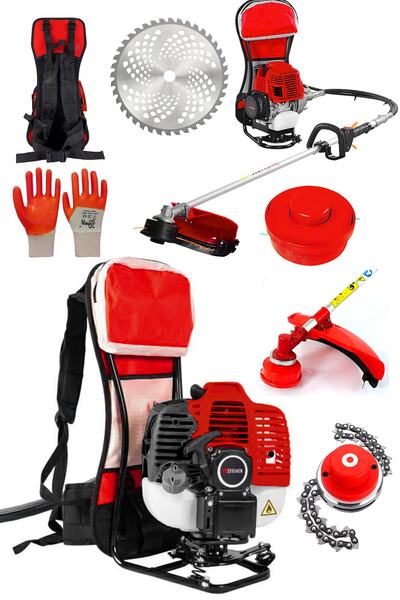 STEİNER Alman Turbo K 9001 Sırt Tipi Benzinli Motorlu Çalı Çim Ot Biçme Tırpa...