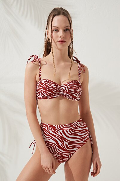 Beach&Beyond Kadın Zebra Drapeli Bikini Üstü