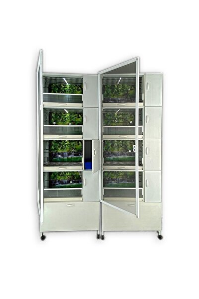 İstanbul Kafes - Model M08dy-yy - Pvc Kuş Dolabı – Dolap Kafes – Salma Kafes