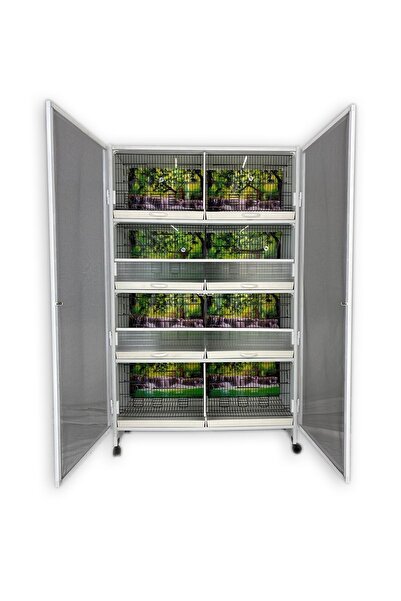 İstanbul Kafes - Model M08 Pvc Kuş Dolabı – Dolap Kafes – Pvc Kafes – Salma Kafes (MONTAJLI KURULU GÖNDERİM)