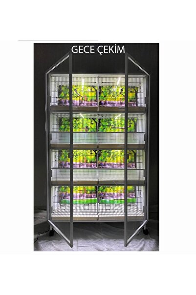 İstanbul Kafes - Model M08 Pvc Kuş Dolabı – Dolap Kafes – Pvc Kafes – Salma Kafes (MONTAJLI KURULU GÖNDERİM)