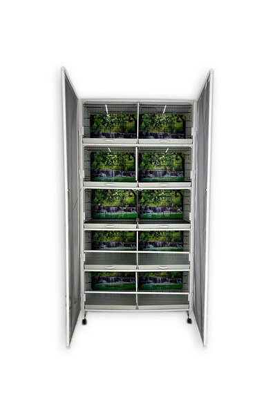 İstanbul Kafes - Model M10 - Pvc Kuş Dolabı – Dolap Kafes – Pvc Kafes – Salma Kafes (MONTAJLI KURULU GÖNDERİM)