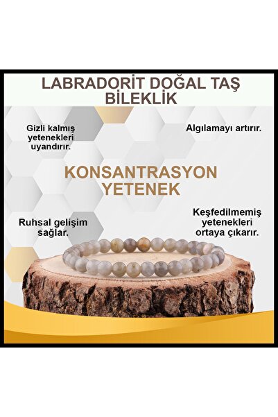 OSMANLI DEĞERLİ TAŞ سوار من حجر اللابرادوريت الطبيعي المعتمد 6 ملم - B832