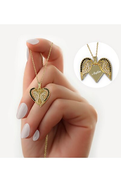 Bk Gift Kişiye Özel Isimli Açılan Taşlı Kelebek Kolye