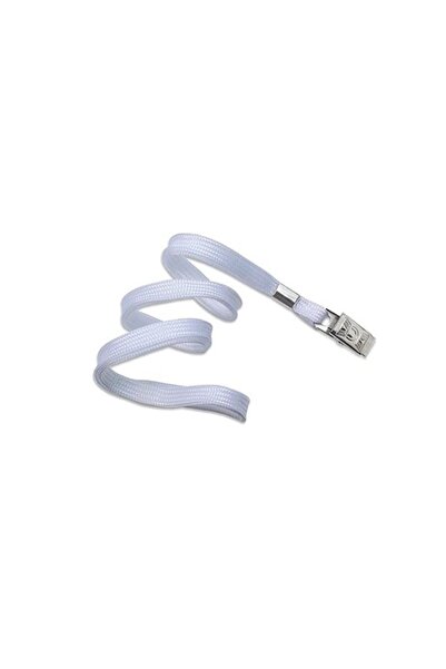 ORANLI PROMOSYON White Color Woven Neck Strap Rope with Metal Hook Neck Strap...