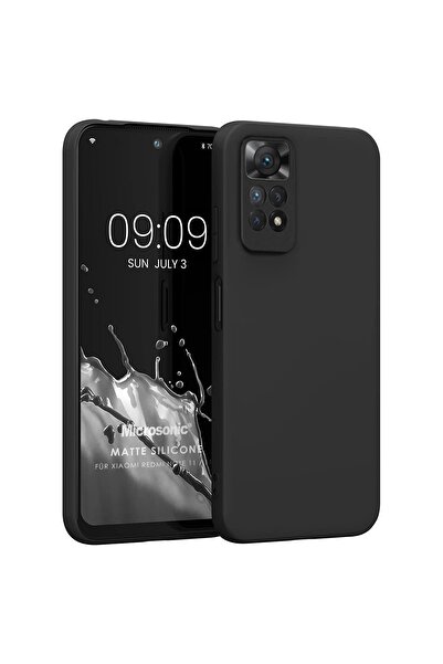 Microsonic Matte Silicone Xiaomi Redmi Note 11s Kılıf Siyah