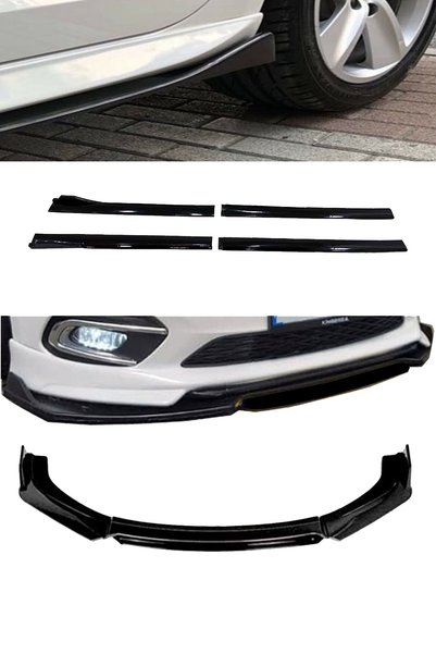 Sare Tuning Renault Talisman 2015-2020 Flaplı Yan Marşpiyel Eki + 4 Parça Siy...