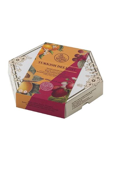 Hacı Bekir Mixed Spiced Turkish Delight 325. Gr. (Cherry Flavored, Strawberry Flavored, Apricot Flavored, Orange Ar