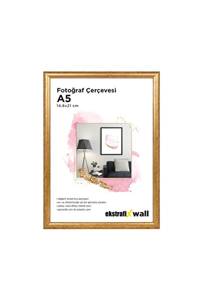 Tekin Ozalit Resim Çerçevesi A5 Gold Eskitme