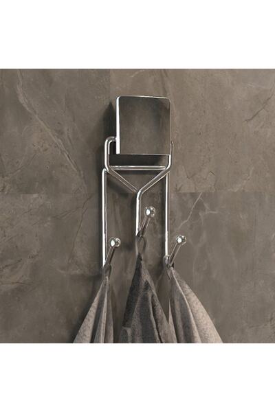 ÖZ Decorev Süper Yapışkanlı Metal Yapıştırıcılı Krom Üçlü Askı Dc-4773