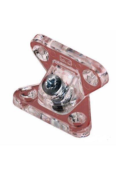 EYM 20 Adet Metali Plastik Açılı Kelebek Bağlantı Şeffaf Kırılmaz